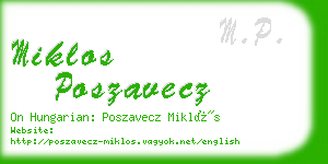 miklos poszavecz business card